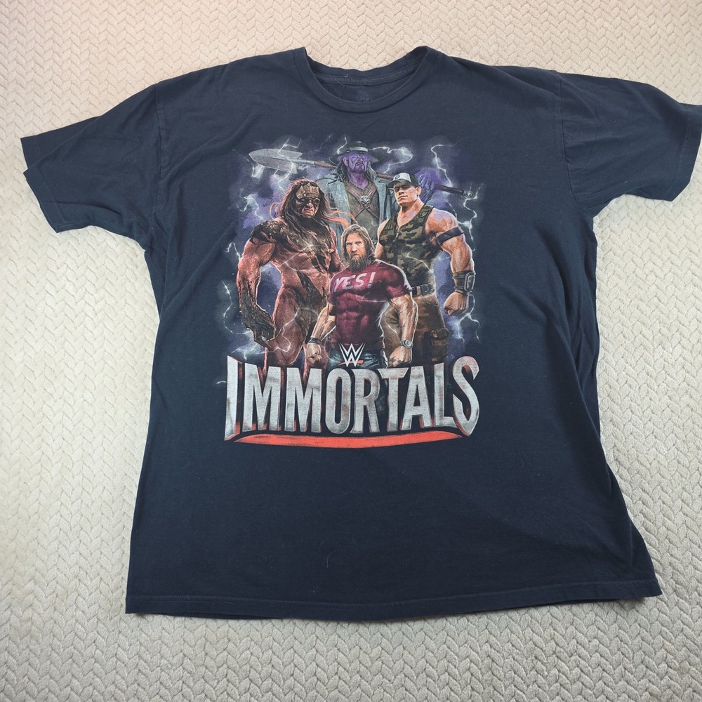 WWE Immortals T-Shirt Mens XL Black 2016 Undertaker John Cena Kane  Graphic